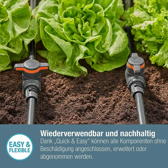Gardena Micro-Drip Regulierventil - 13 mm, Kunststoff - Wiederverwendbares und nachhaltiges Bewässerungssystem für Pflanzen. Einfache Installation dank Quick & Easy-Technologie.