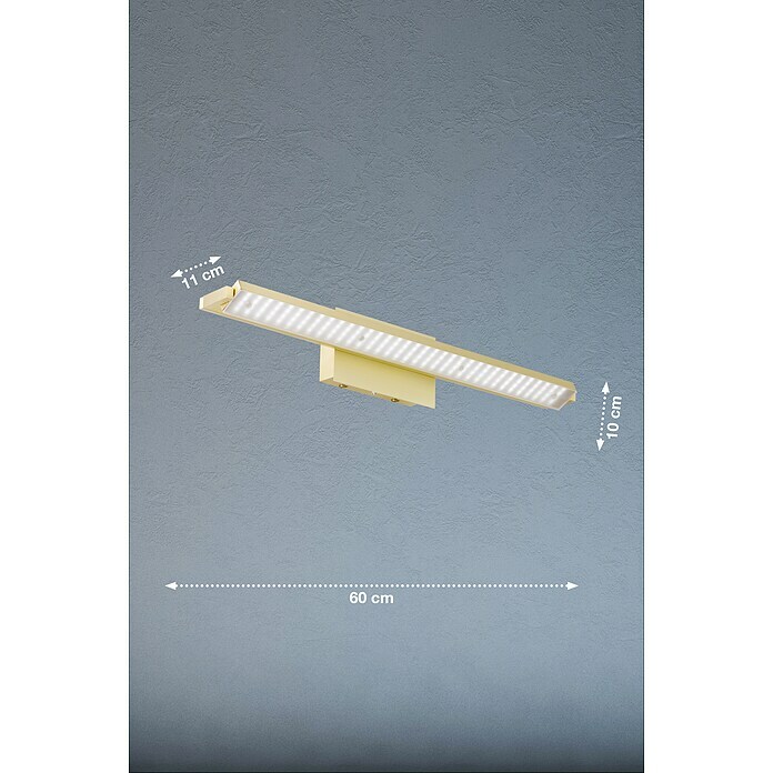 Fischer & Honsel LED-Wandleuchte Pare (20 W, L x B x H: 10 x 60 x 10 cm, Messing, Mehrfarbig) | BAUHAUS