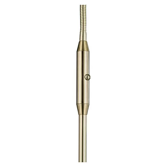 Fischer & Honsel Dent LED-Stehleuchte - 6 W, Höhe: 150 cm, Messing, Mehrfarbig, 1 Stk. - Flexibler, messingfarbener Lampenstiel mit geripptem Oberteil und kleinem Drehknopf am zylindrischen Körper.