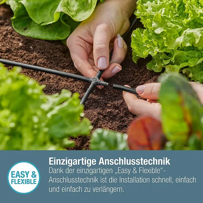 Gardena Micro-Drip Kreuzstück - 3/16" x 4,6 mm, 10 Stk. - Bewässerungssystem mit einfacher Anschlusstechnik im Beet.