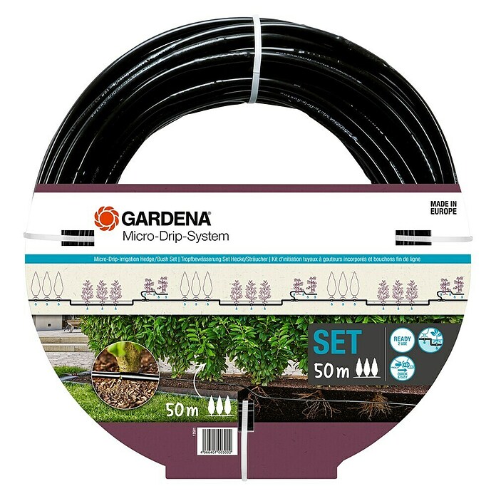 Gardena Micro-Drip Set za zalivanje  (Primerno za: Serija namakanja, Dolžina cevi: 50 m) | 7318 - Sprinklersysteme und Micro Drip | IAFB - Systemteile Wassertechnik | IAF - Wassertechnik | IA - Gartenhartware | I - Stadtgarten | BAUHAUS