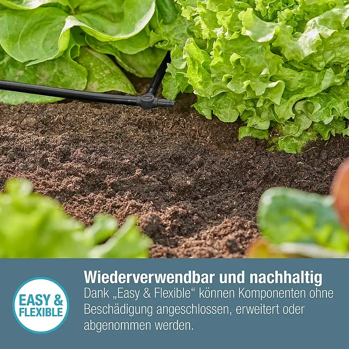 Gardena Micro-Drip T-Stück - 3/16" x 4,6 mm, 10 Stk. - Bewässerungssystem für Salatpflanzen.