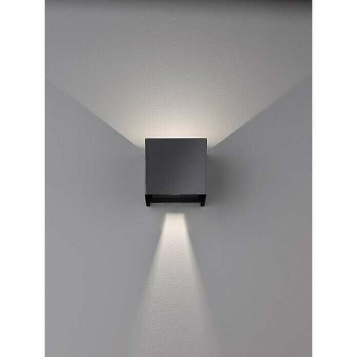 Fischer & Honsel LED-Außenwandleuchte Wall (6 W, 10 x 11 x 10 cm, Schwarz, IP44) | BAUHAUS