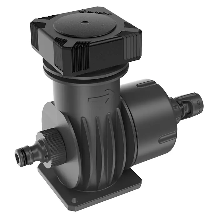 Gardena Micro-Drip Basisgerät 2000 - 1 Stk., Max. Wasserdurchfluss: 2.000 l/h - Schwarzer Gardena Wasserverteiler mit mehreren Anschlüssen zur Bewässerung. Perfekt für Gartenbewässerung.
