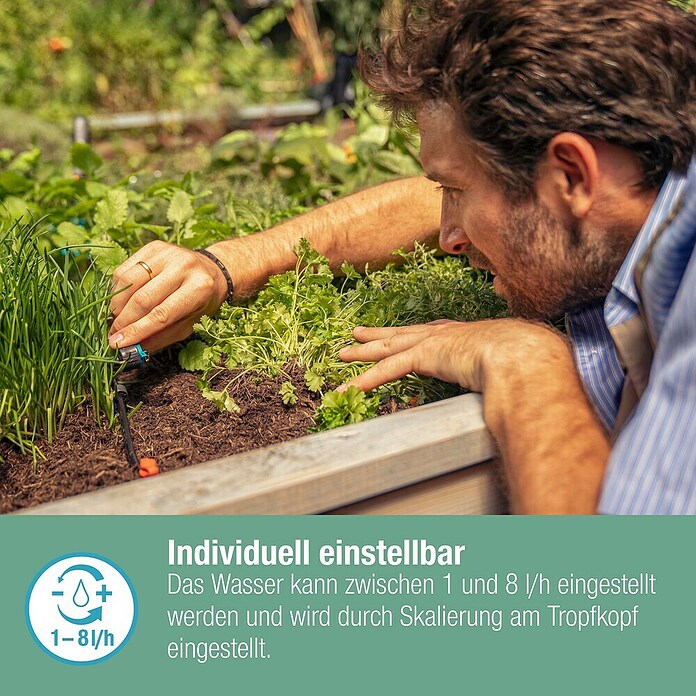 Gardena Micro-Drip Reihentropfer druckregulierend (5 Stk., Max. Wasserdurchfluss: 8 l/h) | BAUHAUS