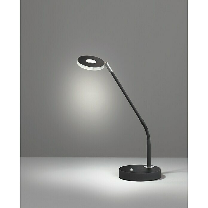 Fischer & Honsel Dent LED-Tischleuchte (6 W, L x B x H: 16 x 16 x 60 cm, Sandschwarz, Mehrfarbig) | BAUHAUS