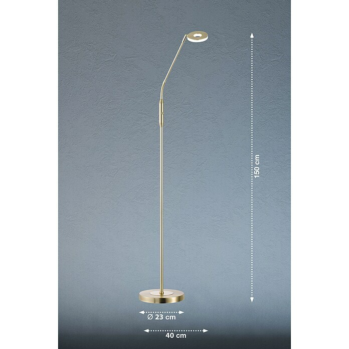 Fischer & Honsel Dent LED-Stehleuchte (6 W, Höhe: 150 cm, Messing, Mehrfarbig, 1 Stk.) | BAUHAUS