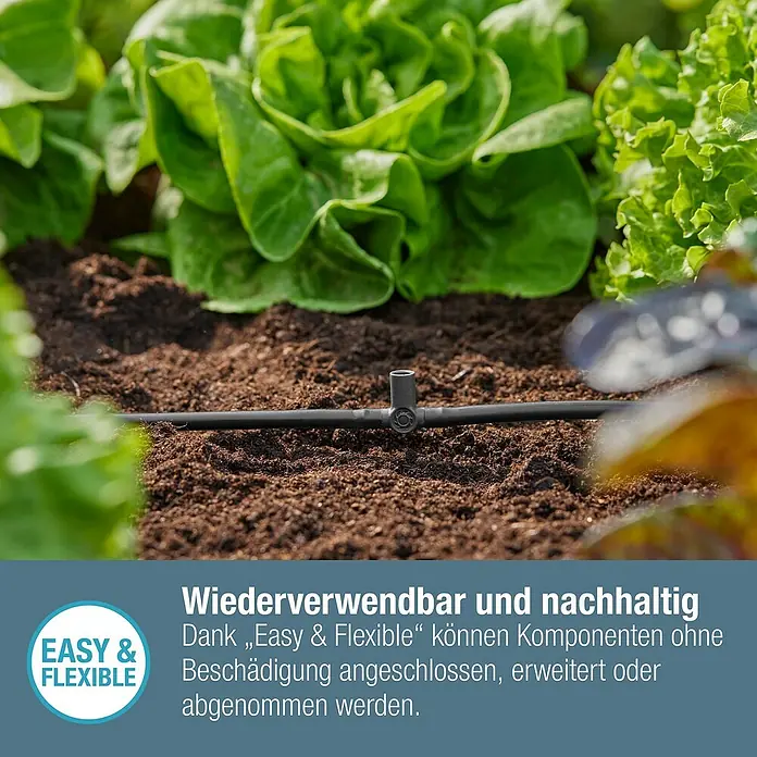 Gardena Micro-Drip T-Stück für Sprühdüsen & Endtropfer - 3/16" x 4,6 mm, 5 Stk. - Wiederverwendbares und nachhaltiges Bewässerungssystem für den Garten.