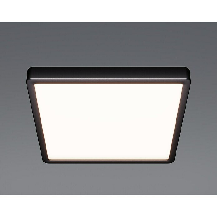 Eglo Fueva 5 LED-Deckenleuchte IP44 (20 W, L x B x H: 28,5 x 28,5 x 2,8 cm, Schwarz, Weiß, Warmweiß) | BAUHAUS