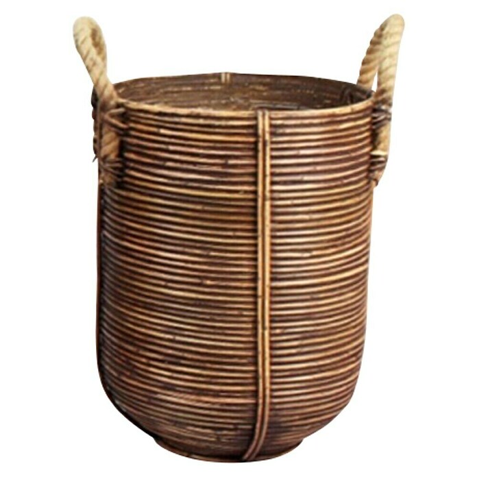 Van der Leeden Plantenmand Stripe Rotan (Brons, 2 st.) | BAUHAUS
