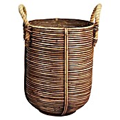 Van der Leeden Plantenmand Stripe Rotan (Brons, 2 st.) | BAUHAUS