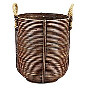 Van der Leeden Plantenmand Stripe Rotan (Brons, 2 st.) | BAUHAUS