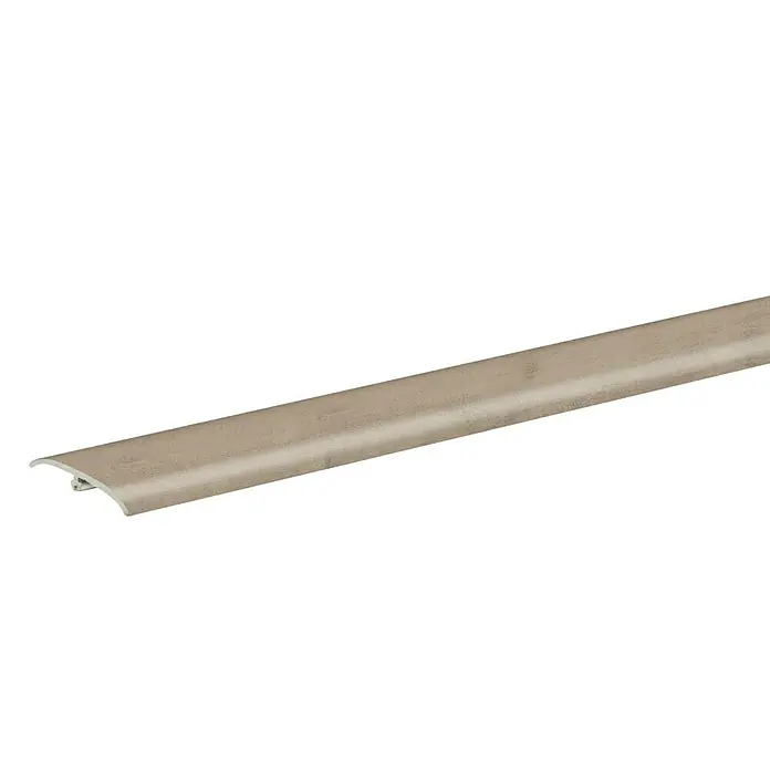 Profiles and more Übergangsprofil DF6 Sherwood Eiche - 0,9 m x 37,5 mm x 5,5 mm, Kleben - Ein beigefarbenes Übergangsprofil aus Holz für Bodenbeläge, ideal zum Verbinden von zwei verschiedenen Bodenarten.