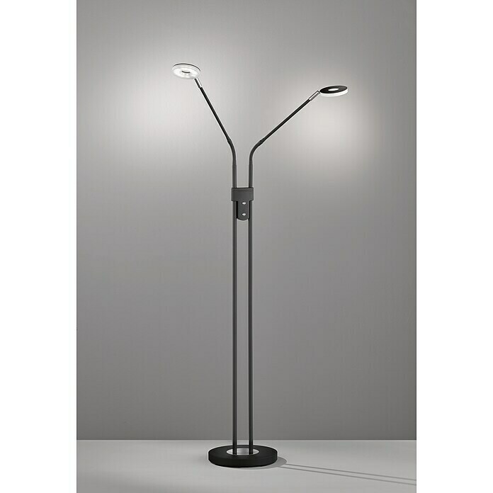 Fischer & Honsel Dent LED-Stehleuchte (12 W, Höhe: 150 cm, Sandschwarz, Mehrfarbig, 2 Stk.) | BAUHAUS