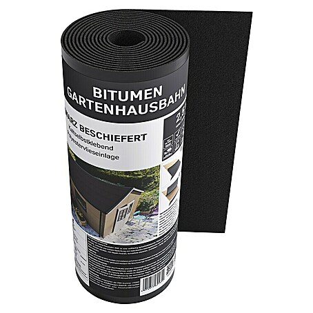 Bitumendachbahn KSK (Schwarz, 5 x 0,5 m, Selbstklebend, Rechteckig)