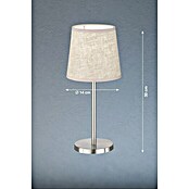 FHL easy Tischleuchte Eve (25 W, L x B x H: 14 x 14 x 30 cm, Nickelfarben, Sand, E14) | BAUHAUS