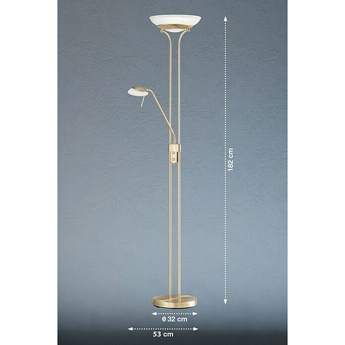 Fischer & Honsel Pool LED-Stehleuchte (33 W, Höhe: 182 cm, Messing, Mehrfarbig) | BAUHAUS