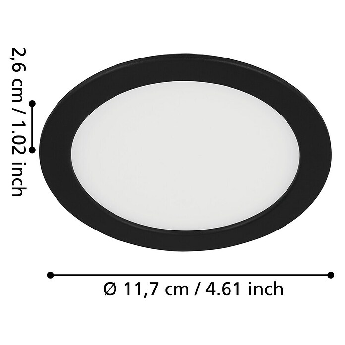Eglo Fueva 5 LED okrogla vgradna svetilka  (5,5 W, Nevtralno bela) | Vgradni žarometi | Reflektorji in žarometi | Svetila | Elektro in svetila | Izdelki | BAUHAUS