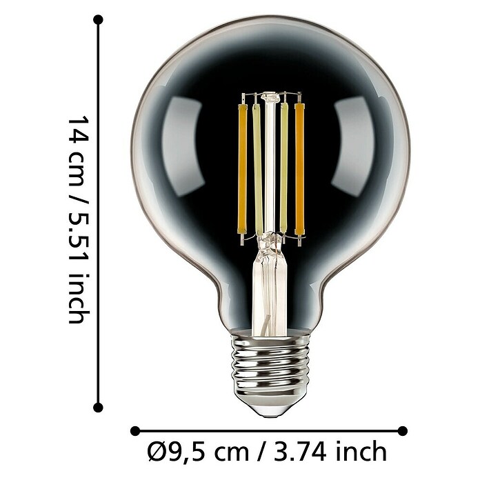 Eglo connect.z Pametna LED sijalka prozorna  (E27, Možnost zatemnitve, Toplo bela, 806 lm) | Smart Home svetlobni elementi | Smart Home razsvetljava | Smart Home | Elektro in svetila | Izdelki | BAUHAUS