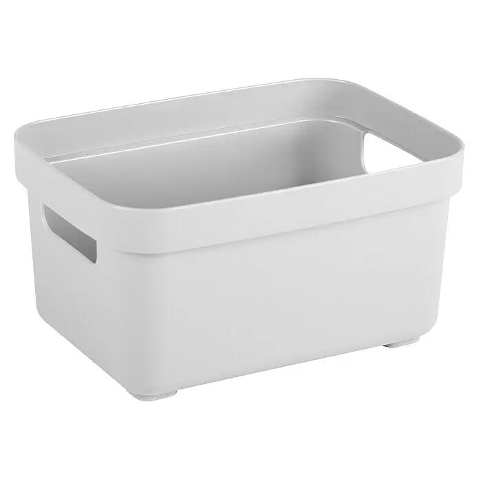 Sunware Aufbewahrungsbox Sigma Home - L x B x H: 17,7 x 12,8 x 9,3 cm, Kunststoff, Weiß - Weiße rechteckige Aufbewahrungsbox aus Kunststoff mit integrierten Griffen.