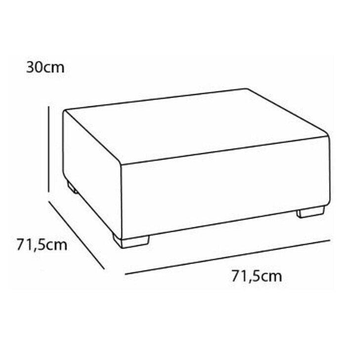 Allibert Lounge-Hocker Salta (L x B x H: 71 x 71 x 30 cm, Anthrazit) | BAUHAUS