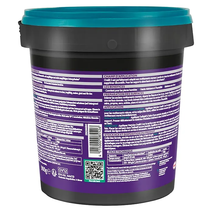 Metylan Wandbelagskleber Ovalit S - 750 g, Gebrauchsfertig - Klebe-/Dichtstoff-Eimer: Ovalit S eignet sich ideal für schwere Wandbeläge und zum Ausgleich unebener Untergründe.
