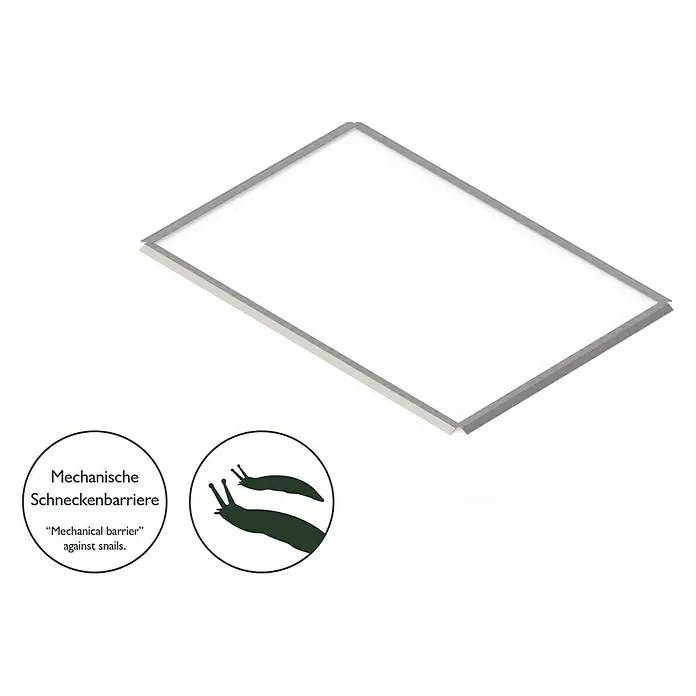 Upyard Schneckenblech - 119,5 x 4,3 cm, Silber - Schneckenbarriere: Effektiver Schutz für Pflanzen mit mechanischer Barriere gegen Schnecken. Robuster Rahmen sichert Ihren Garten vor Schneckenbefall.