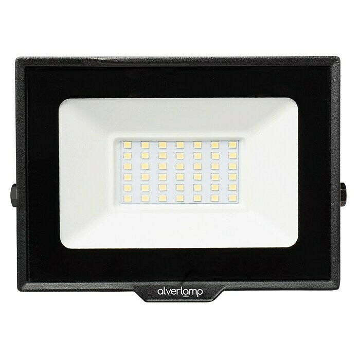 Alverlamp Proyector de LED LQ (30 W, Color de luz: Blanco neutro, IP65, Negro)