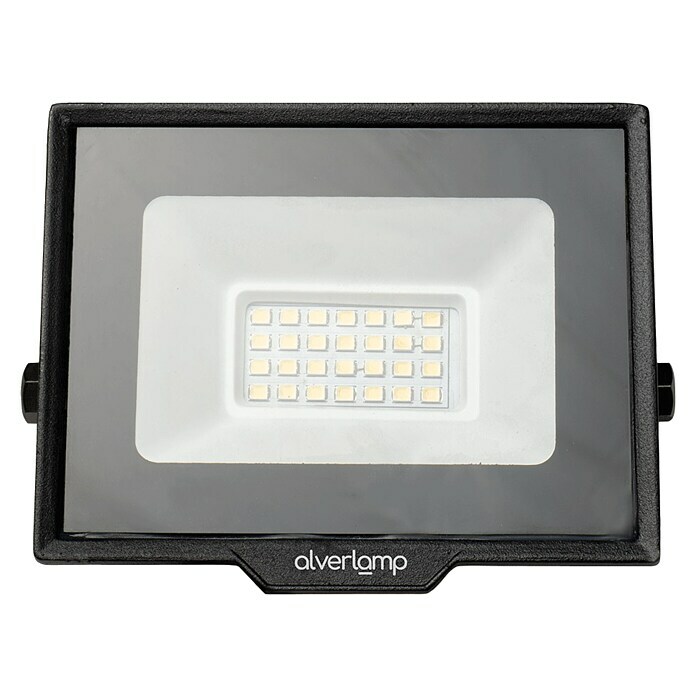 Alverlamp Proyector de LED LQ (20 W, Color de luz: Blanco neutro, IP65, Negro)