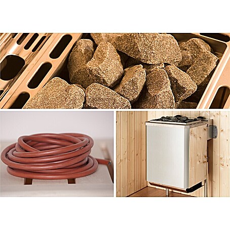 Weka Saunaofen Set 8 (5,4 kW, Mit integrierter Steuerung, Raumheizvermögen: 5 m³ - 8 m³)