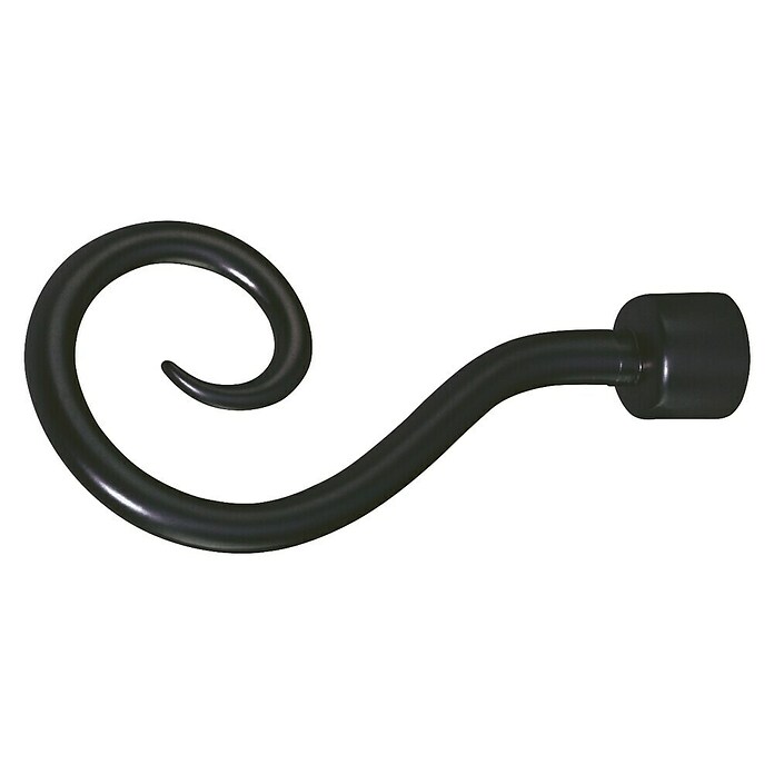 Expo Ambiente Krajnji element Hook  (Crne boje, Prikladno za: Šipke za zavjese Ø 20 mm) | BAUHAUS