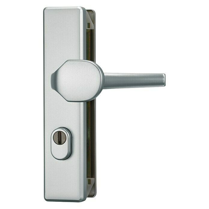 Abus Schutzbeschlag KLZS714 (Wohnungsabschlusstür, Aluminium, Türstärke: 37 - 47 mm, Knopf außen, Drücker innen)