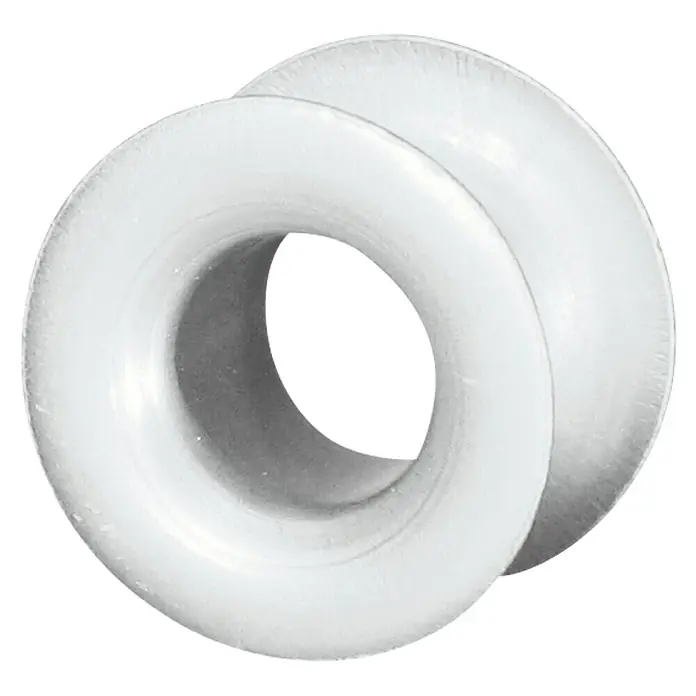 ETI Neozed-Passeinsatz VD02 - 9 Stk. - Weißer Flesh Tunnel aus Silikon, ein trendiges Schmuckstück für Piercing-Liebhaber, das durch sein schlichtes Design besticht.