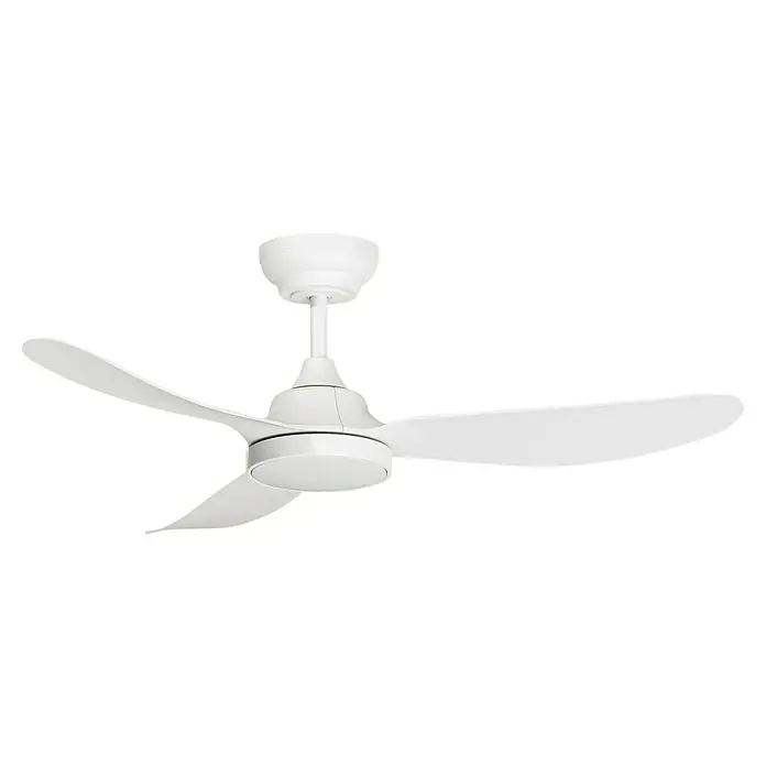 Arte confort Ventilador de techo Regina - Blanco, 106 cm, 20 W, Blanco cálido - Ventilador de techo blanco con tres aspas. Este diseño moderno garantiza una circulación de aire confortable y una iluminación elegante en la habitación.