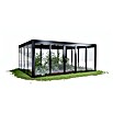 SunElements Gewächshaus SunGarden Infinity 5.4 (Außenmaß inkl. Dachüberstand (B x T): 548 x 443 cm, Material Seitenwand: Kunststoff, 6 mm, Anthrazit-Metallic) | BAUHAUS