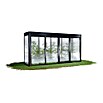 SunElements Gewächshaus SunGarden Select 4.1 (Außenmaß inkl. Dachüberstand (B x T): 443 x 128 cm, Material Seitenwand: Kunststoff, 10 mm, Anthrazit-Metallic) | BAUHAUS