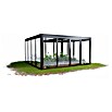 SunElements Gewächshaus SunGarden Energy 4.4 (Außenmaß inkl. Dachüberstand (B x T): 443 x 443 cm, Anthrazit-Metallic, Materialspezifizierung Dach: Acrylglas mit Photovoltaikmodulen) | BAUHAUS
