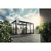 SunElements Gewächshaus SunGarden Infinity 4.2 (Außenmaß inkl. Dachüberstand (B x T): 443 x 233 cm, Material Seitenwand: Kunststoff, 6 mm, Anthrazit-Metallic) | BAUHAUS