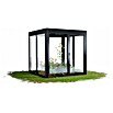 SunElements Gewächshaus SunGarden Energy 2.2 (Außenmaß inkl. Dachüberstand (B x T): 233 x 233 cm, Anthrazit-Metallic, Materialspezifizierung Dach: Acrylglas mit Photovoltaikmodulen) | BAUHAUS