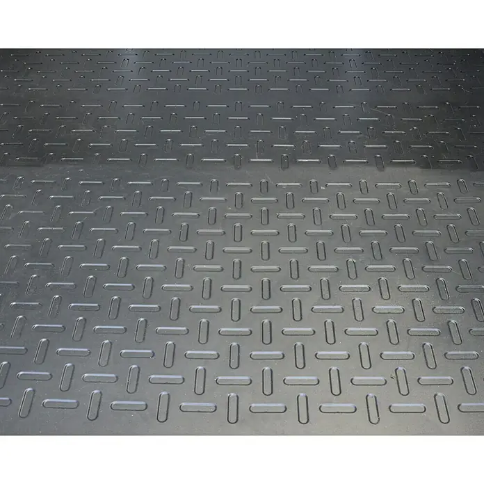 Palram – Canopia Caseta de jardín Skylight - Medidas ext. (An x Pr): 185 x 229 cm, Plástico, Antracita/gris - Alfombra de goma negra con patrón rectangular en relieve. Suelo duradero adecuado para diversas aplicaciones.