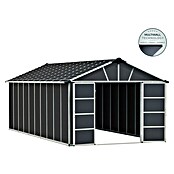 Palram – Canopia Gartenhaus Yukon (Außenmaß inkl. Dachüberstand (B x T): 332 x 643 cm, Kunststoff, Grau, Mit Boden) | BAUHAUS
