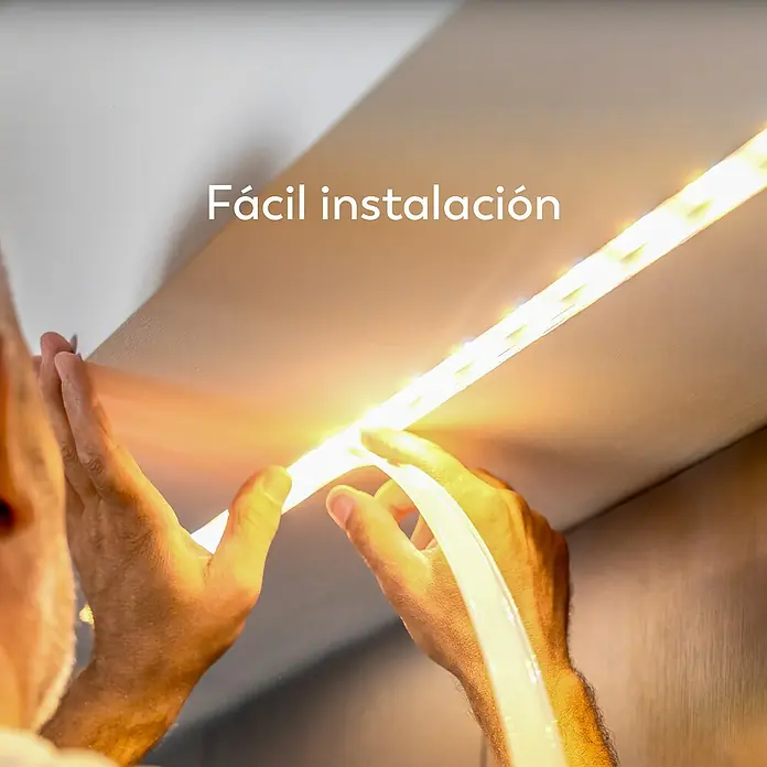 Garza Smart Home Tira LED inteligente - Largo: 3 m, RGB, 12 W, 720 lm - Instalación de una tira de LED debajo de un armario. La tira de LED es fácil de instalar y proporciona una iluminación fantástica.