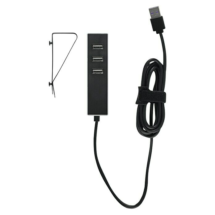 Simon Adaptador USB con fijación (Negro, Clavija USB A) | BAUHAUS