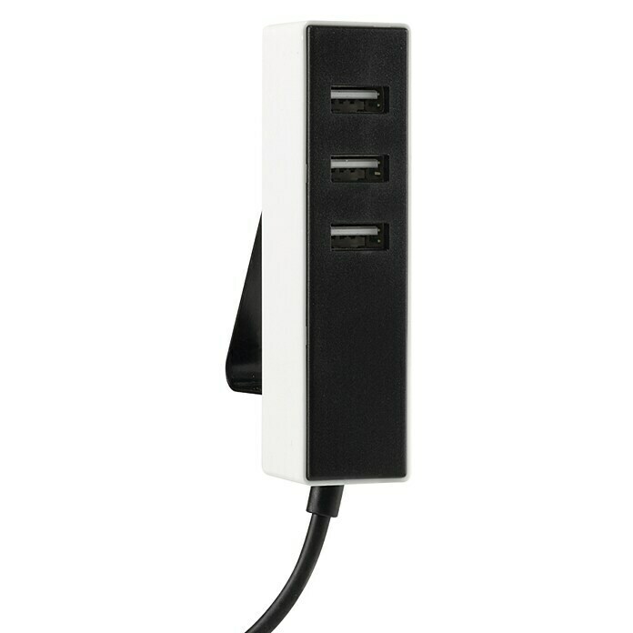 Simon Adaptador USB con fijación (Negro, Clavija USB A) | BAUHAUS