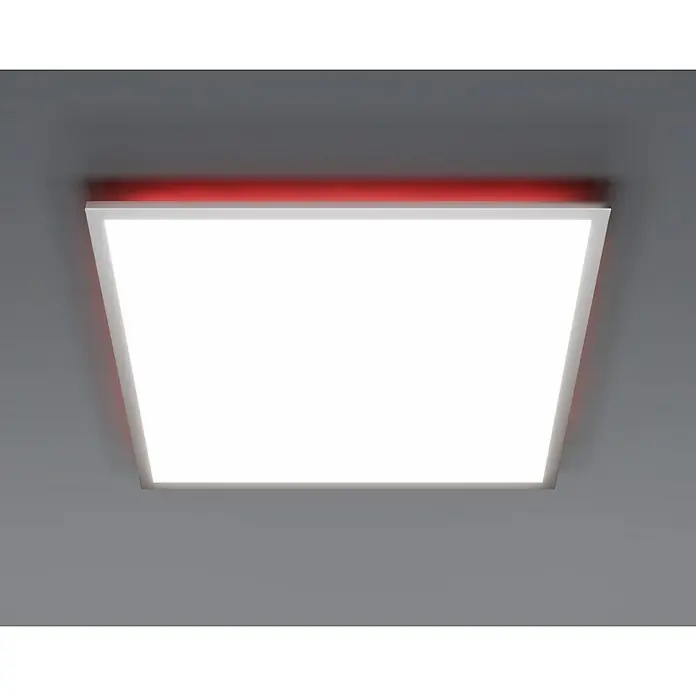 Tween Light LED-Panel RGB-RC-CCT-DIM - 32,5 W, L x B x H: 59,5 x 59,5 x 5,5 cm, Weiß, RGBW - Quadratische LED-Deckenleuchte mit rotem Lichtakzent. Ideal für moderne Büros oder Wohnräume mit stilvollem Design.