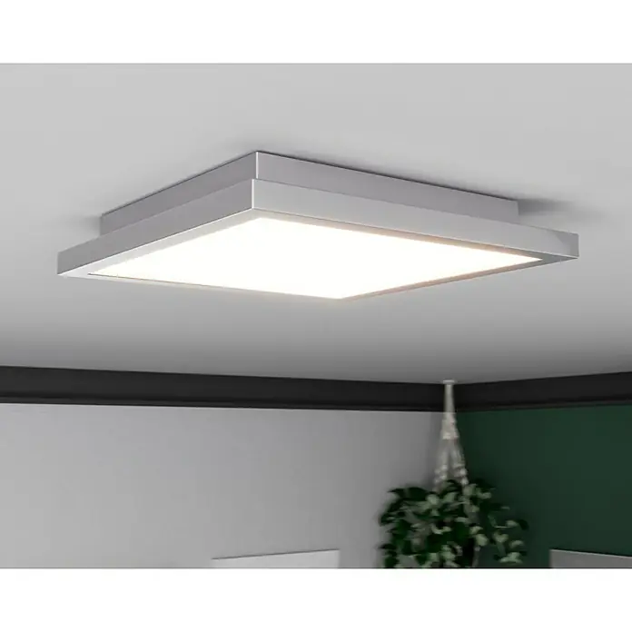 Lavida LED-Panel IP44 - 16 W, L x B x H: 30 x 30 x 6 cm, Weiß, Mehrfarbig - Moderne LED-Deckenleuchte in quadratischem Design, die ein helles und gleichmäßiges Licht in den Raum wirft. Ideal für zeitgemäße Wohnräume.