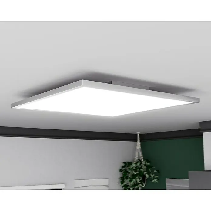 Lavida LED-Panel IP44 - 45 W, L x B x H: 60 x 60 x 6 cm, Weiß, Mehrfarbig - Moderne, flache LED-Deckenleuchte mit einem schlichten, quadratischen Design, ideal für eine stilvolle und energieeffiziente Beleuchtung.