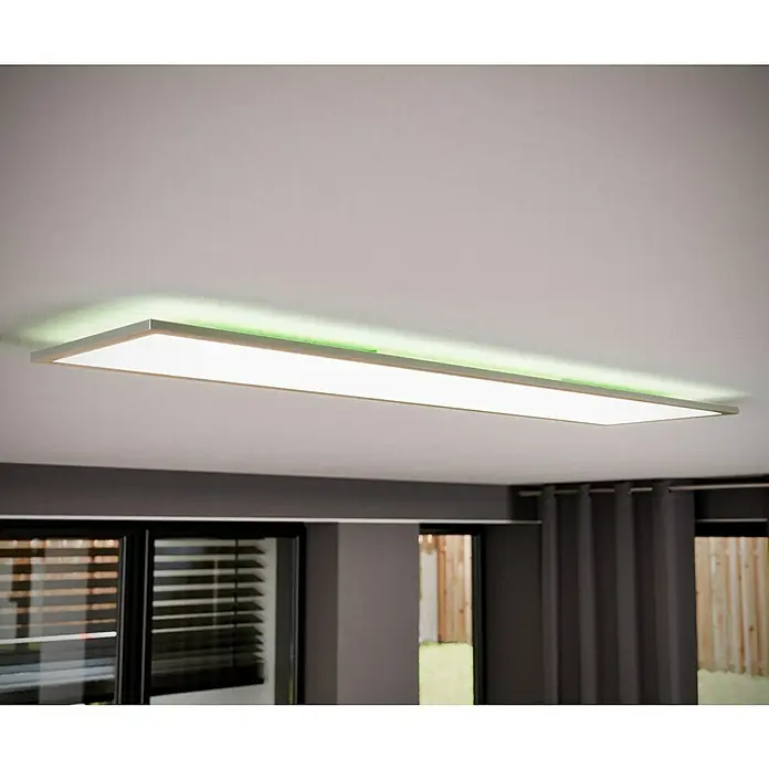 Tween Light LED-Panel RC-CCT-DIM-RGB-Backlight - 36 W, L x B x H: 120 x 30 x 5 cm, Weiß, RGBW - Deckeneinbauleuchte mit neutralem Licht und grünem Umgebungslicht für eine angenehme Atmosphäre im Raum.