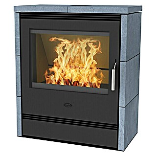 Fireplace Dauerbrandofen Rönky Speckstein (7 kW, Raumheizvermögen: 126 m³, Verkleidung: Keramik, Grau)