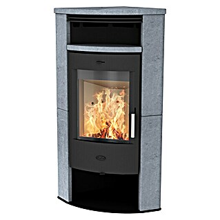 Fireplace Kaminofen Malta (7 kW, Raumheizvermögen: 126 m³, Verkleidung: Keramik, Grau)